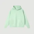 Mint green heavy hooded pullover sweatshirt for men, casual streetwear dropped shoulder top. - S / Mint Green Hoodie