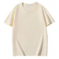 Maglietta basic tinta unita girocollo a maniche corta da uomo, top casual e confortevole. - Albicocca / Taglia S