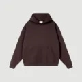 Men's heavyweight solid color hooded sweatshirt, casual drop shoulder pullover top for autumn. - S / Plum Purple Hoodie