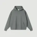 Men's solid gray drop shoulder hoodie casual streetwear winter warm pullover sweatshirt top - S / Rock Gray Hoodie