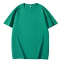 T-shirt verde a maniche corte da uomo, top basic estivo oversize in tinta unita casual. - Verde erba / Taglia S