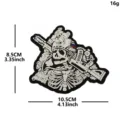 Tactical PVC morale patch featuring skeleton design, 8.5x10.5cm military tactical badge. - Adam Skeleton
