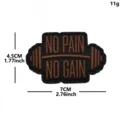 Parche moral bordado de fitness de gimnasio, insignia táctica negra de velcro 7x4.5cm. - Caqui Negro