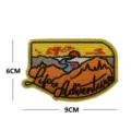 Parche bordado de aventura al aire libre insignia táctica de velcro 9x6cm mochila - Serie de Vida al Aire Libre (Montañas y Ríos)