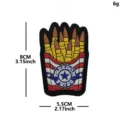 Creative bullet fries embroidered patch tactical backpack outdoor badge hook and loop - Fries Bullet (US Flag)