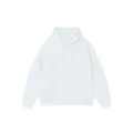 Sudadera con capucha blanca lisa y pesada, jersey holgado para el uso diario casual. - S / Blanco