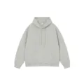 Heavyweight solid color hooded sweatshirt, loose casual pullover for autumn winter. - Khaki