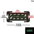 Boucle lumineuse tactique EDC en plastique ABS avec avertissement DANGER et dimensions 10x5cm - G00020-1 Boucle en plastique Danger (blanc lumineux)