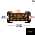 Réfléchissant danger avertissement EDC boucle en plastique lumineux insigne de sécurité 21g - Boucle en plastique DANGER (jaune réfléchissant)
