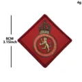 Parche bordado del ejército británico insignia táctica cuadrada de 8 cm con gancho y bucle - Etiqueta Tejida León Rojo ACF(Y00146-4)