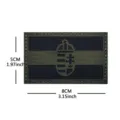 Parche táctico militar moral, insignia de velcro con bandera nacional verde, equipo de 8x5cm. - Bandera Húngara (Verde Militar)