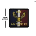 Parche bordado táctico cuadrado de cadetes del aire militares británicos con soporte de velcro. - Etiqueta Tejida Águila RAF(Y00146-1)