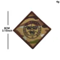 Parche táctico militar cuadrado bordado con soporte de velcro, diseño de camuflaje de 8 cm. - Etiqueta Tejida Corona CP CCF(Y00146-2)