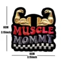 Muscle Mommy bestickter Aufnäher Taktischer Rucksack Moral Abzeichen 8cm Zubehör - Fitness-Serie (Muscle Mommy)