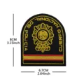 Spanish National Police embroidered patch badge with flag stripes for tactical apparel. - Spanish National Police (Shield Yellow)