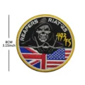 493rd Fighter Squadron F35 Grim Reapers embroidered morale patch tactical badge for backpack. - Yellow Edge Flag