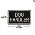 Parche bordado táctico Dog Handler insignia de moral militar para mochila y equipamiento. - Dog Handler (Negro/Blanco)