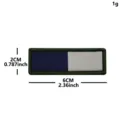Parche Militar Táctico Azul Gris Insignia Cuadrada Tejida Gancho Y Bucle 6x2cm - Etiqueta Tejida Larga de Raya Azul Blanca(Y00146-6)