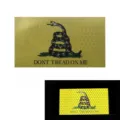 Tactical Gadsden Flag Morale Patch Reflective Honeycomb Don't Tread on Me Yellow Patch - D00015-1 Printed Don't Tread on Me Snake (Yellow)