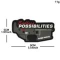 Detailed view of PVC tactical morale patch, durable rubber patch with hook and loop backing. - AR-15 Receiver / Black and Gray