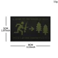 Tactical morale patch military embroidered badge hook and loop tactical backpack gear - Black Green