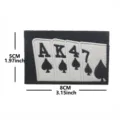 Parche Bordado Táctico Cartas de Juego AK47 Insignia Militar para Mochila Táctica - Poker 47