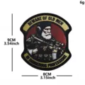 Tactical veteran sniper morale patch military embroidered tactical armband hook loop badge - Printed White-Bearded Veteran (1#)