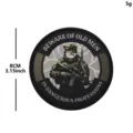 Tactical veteran sniper morale patch military tactical badge embroidery velcro fastener - Printed White-Bearded Veteran (Round 2#)