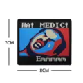 Tactical morale patch embroidered funny medical meme hook and loop badge for outdoor tactical gear - HA MEDIC Medical Style