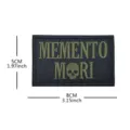 Military tactical embroidered patch Memento Mori skull badge morale patch for jacket backpack - Black Green