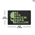 Tactical morale patch PVC rubber hook and loop badge military army patch for backpack gear - Black Green