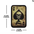 Tactical Morale Patch Ace of Spades Skull Embroidered Hook and Loop Backpack Badge - Spade A - Beige(Y00178-1) / Beige