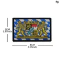 Germany Bavaria state flag tactical patch embroidered badge with double lions design 5x8cm - Blue
