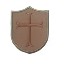 Embroidered Shield Cross Patch Tactical Morale Badge Army Military Applique Emblem Patch - Shield Style / Tan
