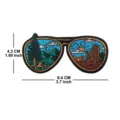 Parche bordado gafas de sol tácticas paisaje acampada al aire libre sol insignia termoadhesiva - Paisaje en los Ojos (2#)