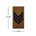 Parche de rango militar táctico, tela de nailon duradera con diseño de cheurón negro. - Parche de Rango Militar Cortado a Láser (Estilo 3) - L00004-3