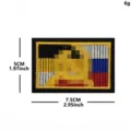 Parche táctico bordado bandera rusa insignia militar emblema de moral con velcro - Primer Plano Hoz (Amarillo)