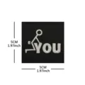 Custom embroidered tactical patch funny stick figure morale badge hook and loop 5cm - YOU Stickman / Black