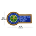 FAA Certified Drone Pilot Embroidered Patch 5x9cm Tactical Badge for Bags and Uniforms - FAA Certified Drone Pilot (Irregular Yellow Edge)