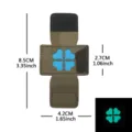 Parche táctico de moral MOLLE brillante de trébol de cuatro hojas para mochila militar - M00434-7 trébol de cuatro hojas con hebilla luminosa (fondo CP azul)
