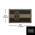 Tactical morale patch with hook and loop backing, military embroidered badge, 8x5cm size. - M00257-4 Reflective Serbia (Khaki Black)