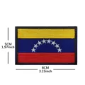 Venezuela flag embroidered morale patch tactical military arm badge with hook loop backing. - Venezuela