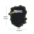 Parche táctico de PVC con diseño de barba, bala y dientes, insignia de velcro duradera. - Gran Barba con Bala (Verde)