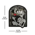 Russian tactical PVC morale patch with skeleton and drone design, durable backpack badge. - P00409-2 PVC Arch Skull (Drone Operator)