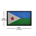 Djibouti flag embroidered patch tactical hook and loop badge for outdoor tactical backpacks. - V90595-1 Djibouti