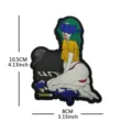 Tactical morale patch featuring an anime pin-up girl design, durable PVC material for backpack. - Eyepatch Swimsuit Girl (P00444-1) / White