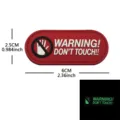 3D PVC warning patch with glow-in-the-dark feature, 6x2.5cm tactile tactical badge. - Red