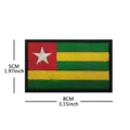 Togo national flag embroidered patch tactical military badge 5x8cm applique for clothing - V90598-1 Togo