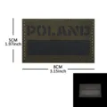 Parche táctico de la bandera de Polonia cortado por láser con diseño reflectante IR. - Bandera Polaca (Verde Militar)