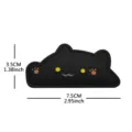Parche táctico de gato negro 3D de PVC, insignia de meme graciosa con velcro para mochilas. - Gato de rendición negro